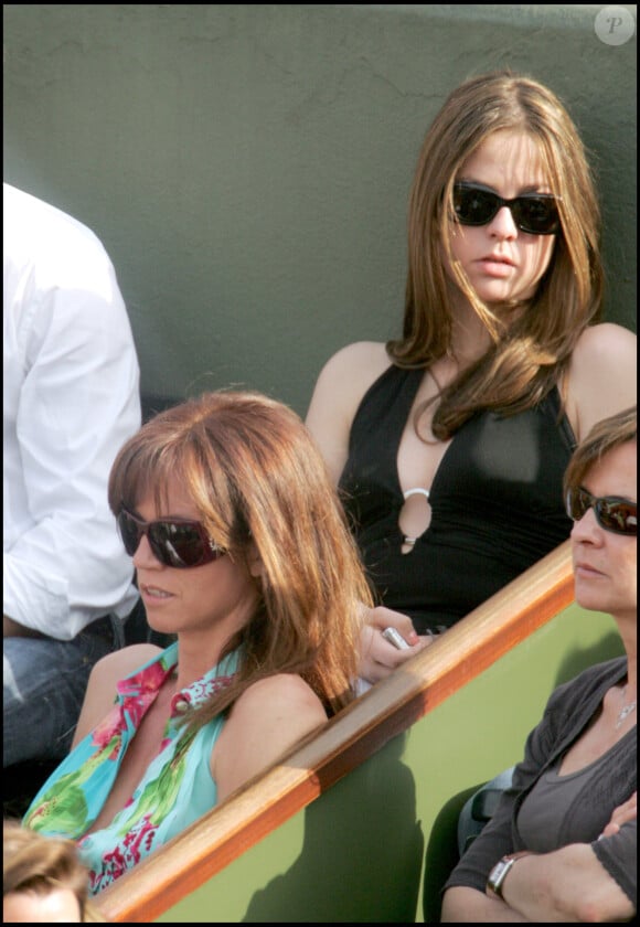 Rosalie Van Breemen et sa fille Anouchka à Roland-Garros en 2006