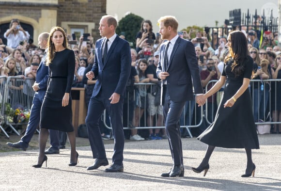 Le prince de Galles William, la princesse de Galles Kate Catherine Middleton, le prince Harry, duc de Sussex, Meghan Markle, duchesse de Sussex