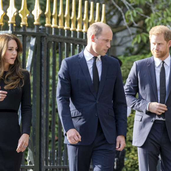 Harry et William ne se sont pas retrouvés dans la même pièce depuis le couronnement de leur père, il y a un an
Le prince de Galles William, la princesse de Galles Kate Catherine Middleton, le prince Harry, duc de Sussex, Meghan Markle, duchesse de Sussex