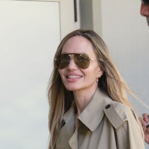 Angelina Jolie arrive en bateau à l'aéroport de Venise après son tapis rouge pour le film Maria dans le cadre de la 81e Mostra de Venise. Venise, Italie, 30 août 2024. Photo par Splash News/ABACAPRESS.COM