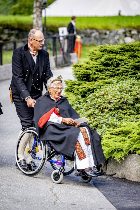 Arrivées au mariage de la princesse Martha Louise de Norvège et Durek Verrett à l'hôtel Union à Geiranger le 31 août 2024. 