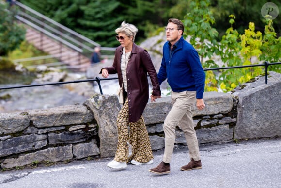 Le prince Constantijn et la princesse Laurentien sur le tapis rouge du mariage de la princesse norvégienne Martha Louise et du chaman américain autoproclamé Derek Verrett à l'hôtel Union à Geiranger, Norvège, le 31 août 2024. Photo par Mischa Schoemaker/ABACAPRESS.COM