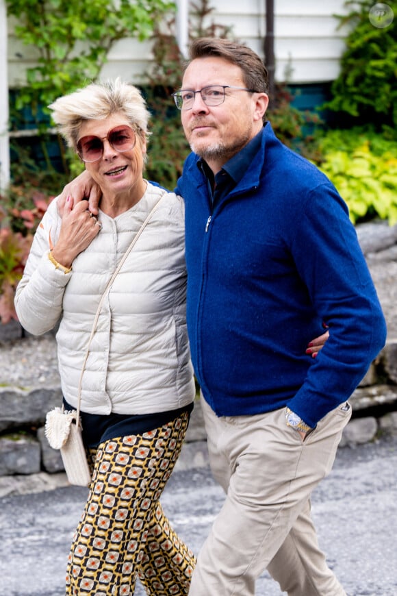 Le prince Constantijn et la princesse Laurentien sur le tapis rouge du mariage de la princesse norvégienne Martha Louise et du chaman américain autoproclamé Derek Verrett à l'hôtel Union à Geiranger, Norvège, le 31 août 2024. Photo par Mischa Schoemaker/ABACAPRESS.COM