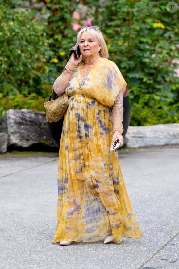 Carina Scheele Carlsen, manager de la princesse Martha Louise, sur le tapis rouge du mariage de la princesse norvégienne Martha Louise et du chaman américain autoproclamé Derek Verrett à l'hôtel Union à Geiranger, Norvège, le 31 août 2024. Photo par Mischa Schoemaker/ABACAPRESS.COM