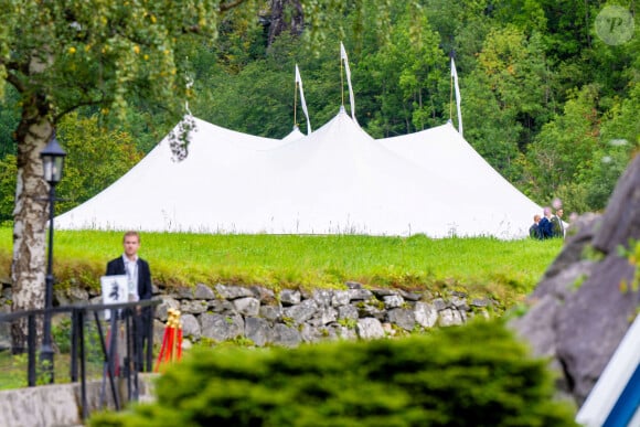 Le mariage de la princesse norvégienne Martha Louise et du chaman autoproclamé américain Derek Verrett à l'hôtel Union à Geiranger, en Norvège, le 31 août 2024. Photo par Mischa Schoemaker/ABACAPRESS.COM