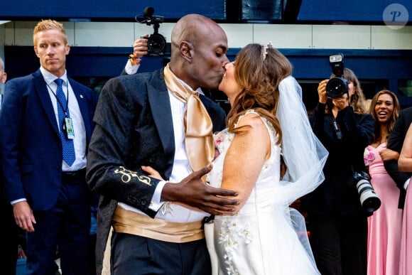 La princesse Martha Louise de Norvège et le chaman américain autoproclamé Durek Verrett sont vus lors de leur mariage à l'hôtel Union à Geiranger, en Norvège, le 31 août 2024. Photo par Mischa Schoemaker/ABACAPRESS.COM