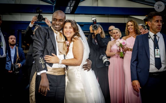 La princesse Martha Louise de Norvège et Durek Verrett à leur arrivée à la célébration de leur mariage à l'hôtel Union à Geiranger. Le 31 août 2024 