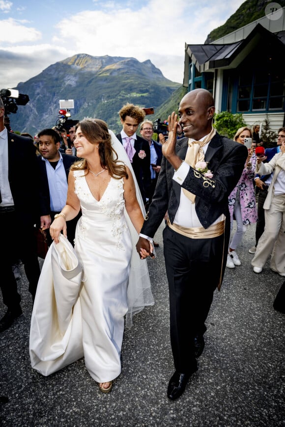 La princesse Martha Louise de Norvège, Durek Verrett, - Mariage de la princesse Martha Louise de Norvège et Durek Verrett à l'hôtel Union à Geiranger le 31 août 2024. 