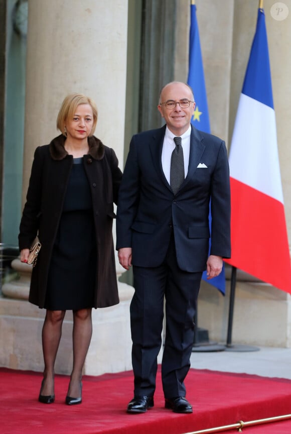 Dîner d'Etat au Palais de l'Elysée en l'honneur du président Tunisien Béji Caïd Essebsi à Paris le 7 avril 2015. 