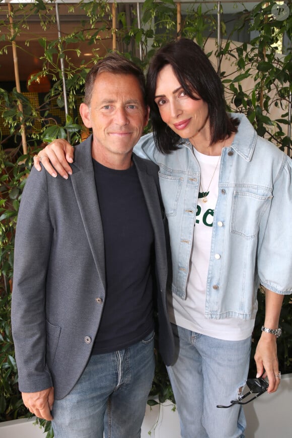 Exclusif - Géraldine Maillet et son compagnon Daniel Riolo - Célébrités aux Internationaux de France de Tennis de Roland Garros 2023 - Jour 12 à Paris le 08 Juin 2023. © Bertrand Rindoff / Bestimage