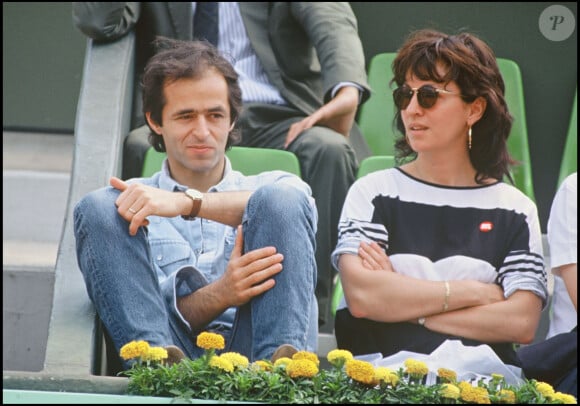 Jean-Jacques Goldman et Catherine Morlet à Roland-Garros en 1990