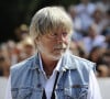 "C'est la triste réalité" 
Le chanteur Renaud - Tournoi de pétanque Grand Prix des Personnalités d 'Isle sur la Sorgue dans le Vaucluse. © Eric Etten / Bestimage