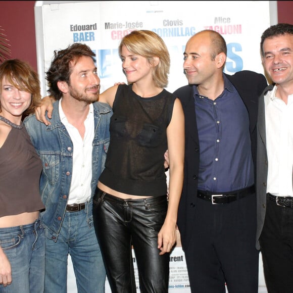 Alice Taglioni, Edouard Baer, Laurent Tirard, Marie-Josée Croze avant 1ère du film "Mensonges et Trahisons et plus si affinités au Publicis des Champs Elysées à Paris.