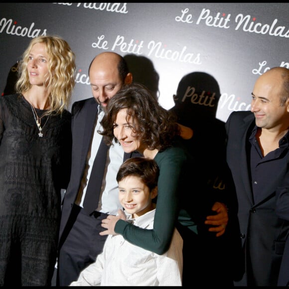 Michel Duchaussoy, Sandrine Kiberlain, Kad Merad, Valérie Lemercier, Laurent Tirard, François-Xavier Demaison et Maxime Godart - Avant Première du film "Le Petit Nicolas" au Grand Rex de Paris.