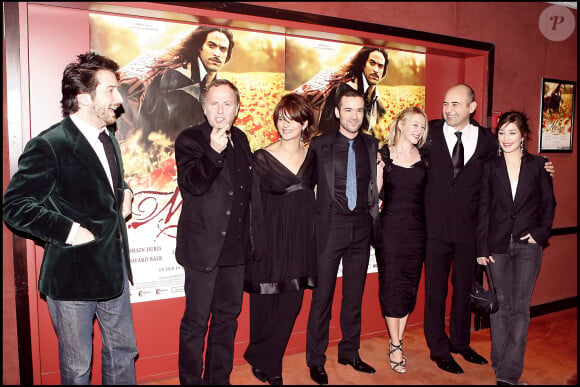 Edouar Baer, Fabrice Luchini, Laura Morante, Romain Duris, Ludivine Sagnier, Laurent Tirard et Fanny Valette - Avant-Première du film "Molière" à l'UGC Normandie à Paris.