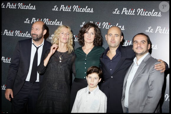 Sandrine Kiberlain, Kad Merad, Valérie Lemercier, Laurent Tirard, François-Xavier Demaison et Maxime Godart - Avant Première du film "Le Petit Nicolas" au Grand Rex de Paris.