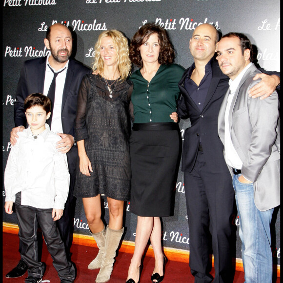 Sandrine Kiberlain, Kad Merad, Valérie Lemercier, Laurent Tirard, François-Xavier Demaison et Maxime Godart - Avant Première du film "Le Petit Nicolas" au Grand Rex de Paris.