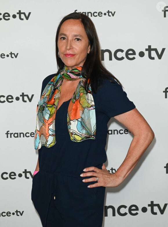 Dorothée Olliéric au photocall pour la conférence de presse de rentrée de France TV à la Grande Halle de la Villette à Paris, France, le 6 juillet 2022. © Coadic Guirec/Bestimage 