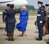 Ce vendredi 6 septembre 2024, la reine Camilla s'est rendue en avion à la RAF Leeming dans le nord du Yorkshire. L'occasion pour elle de rencontrer les militaires et leurs familles.
La Reine Camilla, Commodore honoraire de l'air, lors de sa visite à RAF Leeming, Northallerton, pour rencontrer le personnel militaire et leurs familles et s'informer sur l'aide sociale qui leur est offerte, vendredi 6 septembre 2024.
Photo par Phil Noble/PA Wire/ABACAPRESS.COM