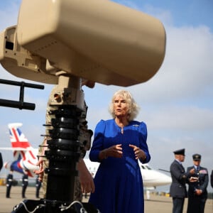 La Reine Camilla, Commodore honoraire de l'air, lors de sa visite à RAF Leeming, Northallerton, pour rencontrer le personnel militaire et leurs familles et s'informer sur l'aide sociale qui leur est offerte, vendredi 6 septembre 2024.
Photo par Phil Noble/PA Wire/ABACAPRESS.COM