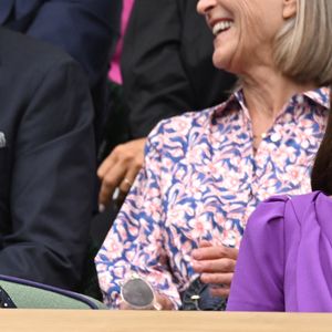 Catherine (Kate) Middleton avec la princesse Charlotte et Pippa Middleton dans les tribunes de la finale du tournoi de Wimbledon 2024, le 14 juillet 2024.  Catherine (Kate) Middleton with Princess Charlotte and Pippa Middleton in the stands of the final of the 2024 Wimbledon tournament, July 14, 2024. 