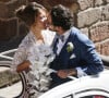 Sur Instagram, la journaliste partage une photo souvenir pour l'occasion.
Mariage de Thomas Hollande et de la journaliste Emilie Broussouloux l'église de Meyssac en Corrèze, près de Brive, ville d'Emiie. Le 8 Septembre. © Patrick Bernard-Guillaume Collet / Bestimage