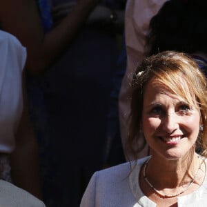 Ségolène Royal et François Hollande - Mariage de Thomas Hollande et de la journaliste Emilie Broussouloux l'église de Meyssac en Corrèze, près de Brive, ville d'Emiie. Le 8 Septembre 2018. © Patrick Bernard-Guillaume Collet / Bestimage