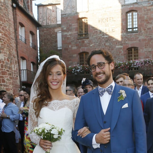 Mariage de Thomas Hollande et de la journaliste Emilie Broussouloux l'église de Meyssac en Corrèze, près de Brive, ville d'Emiie. Le 8 Septembre. © Patrick Bernard-Guillaume Collet / Bestimage