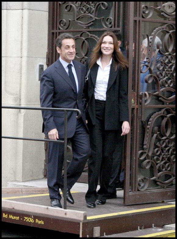 Carla Bruni et son époux Nicolas Sarkozy