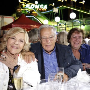 Nicoletta, Michel Chevalet et sa compagne Laurence lors de L'inauguration de la fête à NeuNeu dans le Bois de Boulogne à Paris, France, le 6 septembre 2024. © Cédric Perrin/Bestimage