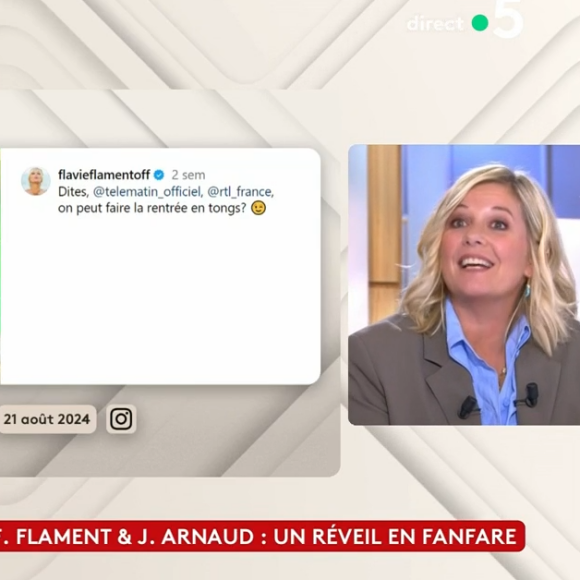 Flavie Flament et Julien Arnaud invités de l'émission "C à vous" sur France 5