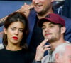 Tout semble sourire à Louis Sarkozy !
Louis Sarkozy et sa femme Natali Husic dans les tribunes lors du match de Ligue 1, Paris Saint-Germain (PSG) vs Toulouse FC (TFC) au Parc des Princes à Paris, France. Le PSG a gagné 6-2. 