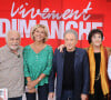 Anny Duperey, Francis Perrin, Pascal Légitimus et Corinne Touzet assureront la promotion de la pièce de théâtre "Le duplex" dans "Vivement dimanche" le 15 septembre 2024 sur France 3
Exclusif - Francis Perrin, Corinne Touzet, Michel Drucker, Anny Duperey, Pascal Legitimus - Enregistrement de l'émission "Vivement Dimanche", présentée par M.Drucker et diffusée le 15 septembre sur France 3. Le 10 septembre 2024 © Guillaume Gaffiot / Bestimage