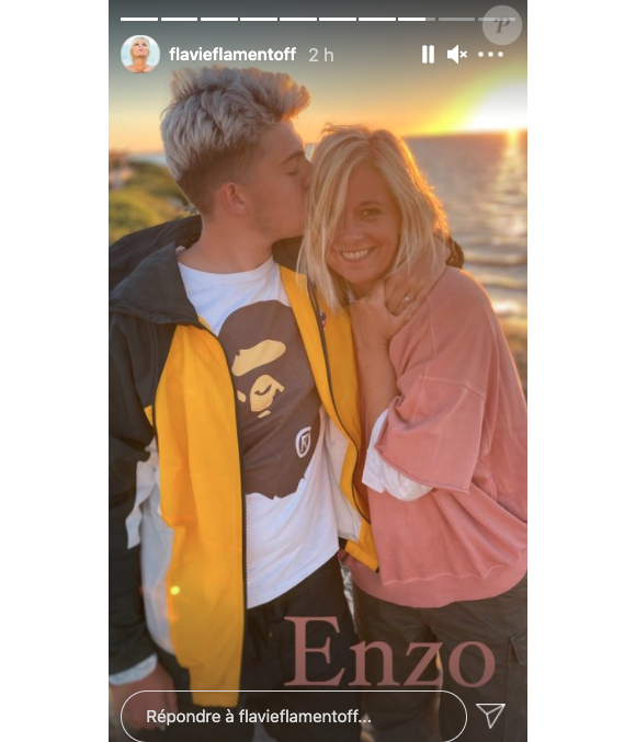 Flavie Flament souhaite un joyeux anniversaire (17 ans) à son fils Enzo, le 8 février 2021.