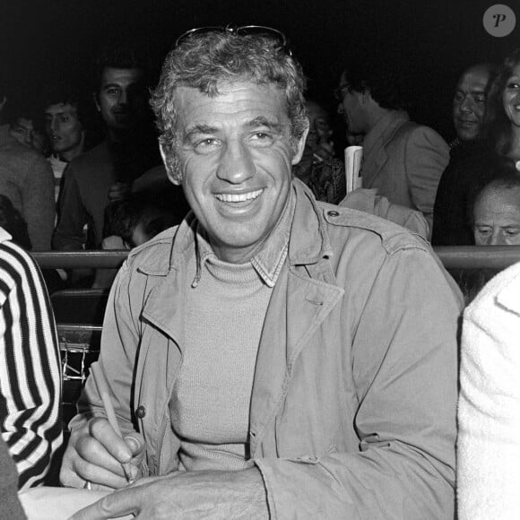 Jean-Paul Belmondo lors d'un gala de boxe à Nice en 1977 © Charles Bebert / Bestimage 