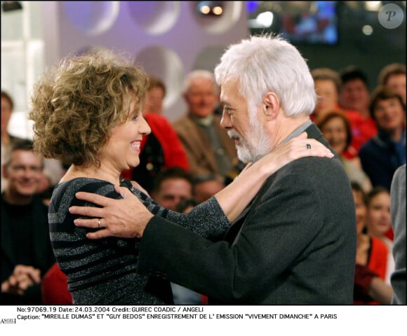 


Mireille Dumas et Guy Bedos - enregistrement de l'émission "Vivement Dimanche" à Paris, 2004.


