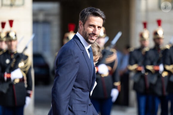 Le président français du Comité d'organisation des Jeux olympiques et paralympiques de Paris 2024 (COJO) Tony Estanguet arrive au palais présidentiel de l'Élysée à Paris, le 28 août 2024, pour assister à une réception de chefs d'État, de gouvernement et d'organisations internationales dans le cadre de l'ouverture des Jeux paralympiques de Paris 2024. Photo par Raphael Lafargue/ABACAPRESS.COM