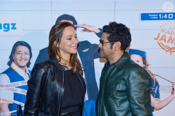 Exclusif - Jamel Debbouze et sa femme Mélissa Theuriau - After party de l'avant-première de la série "Terminal" à l'hôtel des Italiens (ancien siège du Crédit Lyonnais) à Paris le 8 avril 2024. © Rachid Bellak/Bestimage