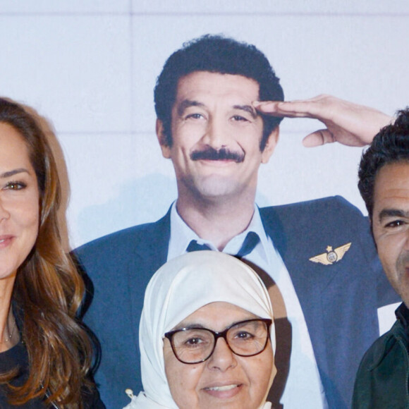 Exclusif - Jamel Debbouze avec sa femme Mélissa Theuriau et sa mère Fatima Debbouze - After party de l'avant-première de la série "Terminal" à l'hôtel des Italiens (ancien siège du Crédit Lyonnais) à Paris le 8 avril 2024. © Rachid Bellak/Bestimage