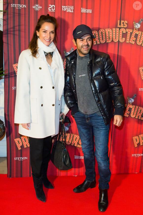 Jamel Debbouze et sa femme Mélissa Theuriau - Soirée de gala à l'occasion de la première de la pièce "Les producteurs" au Théâtre de Paris à Paris. Le 2 décembre 2021 © Christophe Clovis / Bestimage