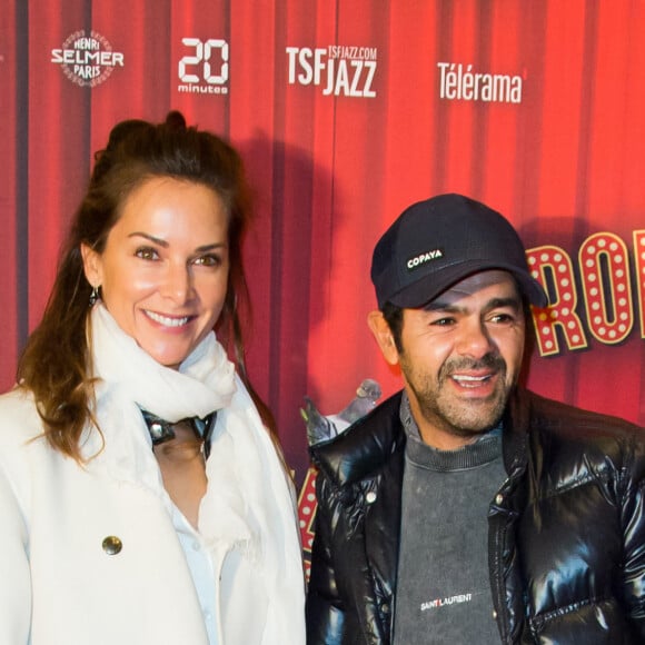 Jamel Debbouze et sa femme Mélissa Theuriau - Soirée de gala à l'occasion de la première de la pièce "Les producteurs" au Théâtre de Paris à Paris. Le 2 décembre 2021 © Christophe Clovis / Bestimage