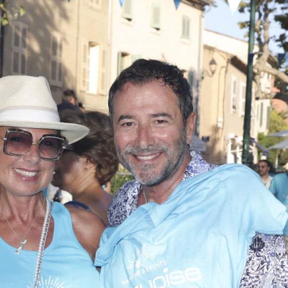 SPascale Perez, Laurence Jenkell, Bernard Montiel - People à la Pétanque Turquoise sur la Place des Lices à Saint-Tropez, au profit de l'association "Soleil d'Enfance". Le 11 août 2024 © Jack Tribeca / Bestimage