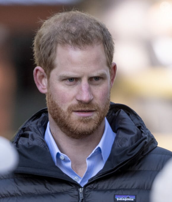 Le prince Harry, duc de Sussex en visite à la Fédération Royale Marocaine de Sports Equestres à Rabat, lors de leur voyage officiel au Maroc. Le 25 février 2019