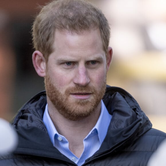 Le prince Harry, duc de Sussex en visite à la Fédération Royale Marocaine de Sports Equestres à Rabat, lors de leur voyage officiel au Maroc. Le 25 février 2019