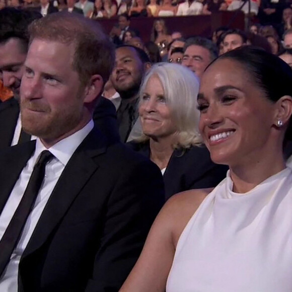 Le prince Harry, duc de Sussex et Meghan Markle, duchesse de Sussex, lors de la cérémonie des "ESPY Awards 2024" à Los Angeles, le 11 juillet 2024. 