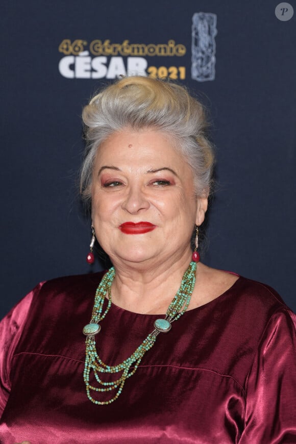 Josiane Balasko lors du photocall lors de la 46ème cérémonie des César à l'Olympia à Paris le 12 mars 2021