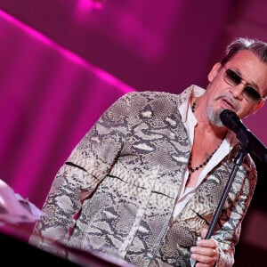 Florent Pagny lors de la soirée de gala "Heroes for Imagine" qui a permis de récolter dix millions d'euros au profit de la recherche contre les maladies génétiques à Paris le 23 septembre 2024. © Dominique Jacovides / Bestimage