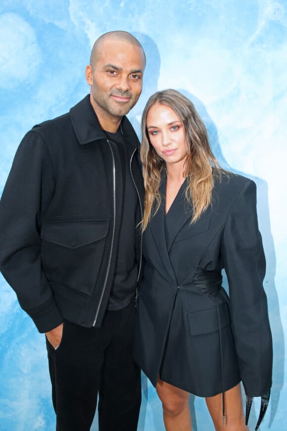 Tony Parker et Agathe Teyssier Napoletano - Célébrités au Défilé Dior, Collection Prêt-à-porter Printemps / Eté 2025 dans le cadre de la Fashion Week de Paris, France, le 24 Septembre 2024. © Bertrand Rindoff / Bestimage