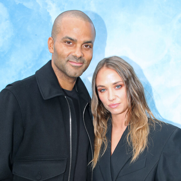 Tony Parker et Agathe Teyssier Napoletano - Célébrités au Défilé Dior, Collection Prêt-à-porter Printemps / Eté 2025 dans le cadre de la Fashion Week de Paris, France, le 24 Septembre 2024. © Bertrand Rindoff / Bestimage