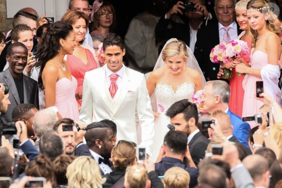 Mariage de Raphaël Varane et Camille Tytgat à la mairie du Touquet puis en l'église Sainte-Jeanne d'Arc le 20 juin 2015